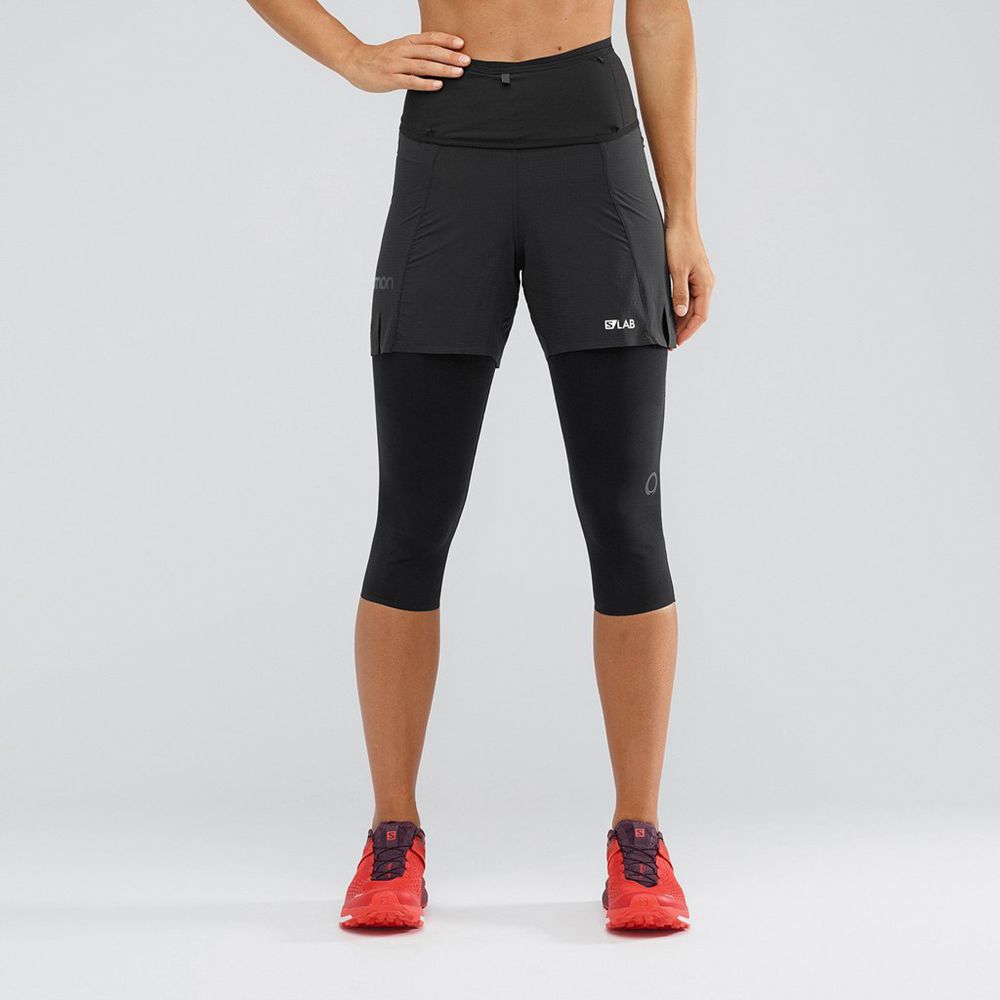 SALOMON S/LAB Philippines - Women's Shorts - Black | 213465-DZM